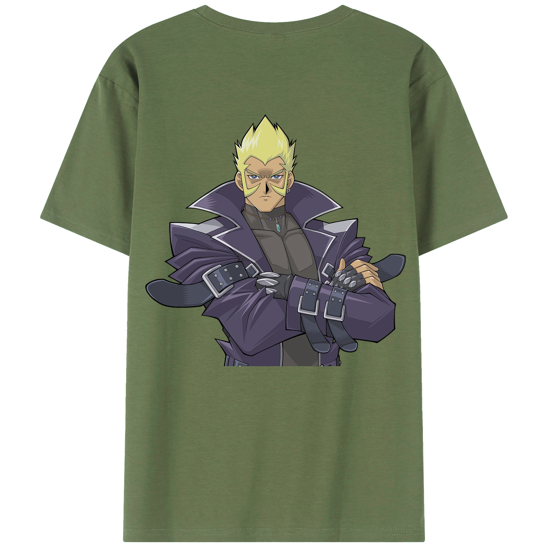 （画像用） 遊☆戯☆王 Yu-Gi-Oh! 綿100％ メンズ半袖Tシャツ（バックプリント） 通気性